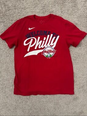 Nike x Phillies Red 'Welcome to Philly' Graphic Tee
